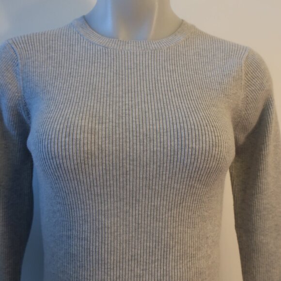 NWT Womens Minnie Rose Gray Ribbed Sweater Sz L - Picture 4 of 7